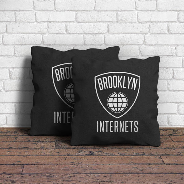 Brooklyn Internets Throw Pillow