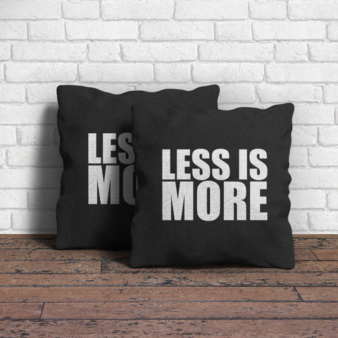 More or Less Throw Pillow